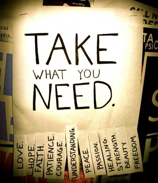take what you need flyer